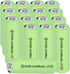 16 Packs AA 1600mAh 1.2V Ni-MH High Performance Rechargeable Batteries for Solar Light Replacement, Toys