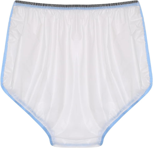 Rswnyirn Unisex Adult Pull On Diaper Cover Underwear Easy To Clean Plastic Briefs Underwear