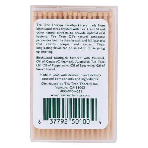 Tea Tree Therapy Toothpicks, Mint - 100 Toothpicks
