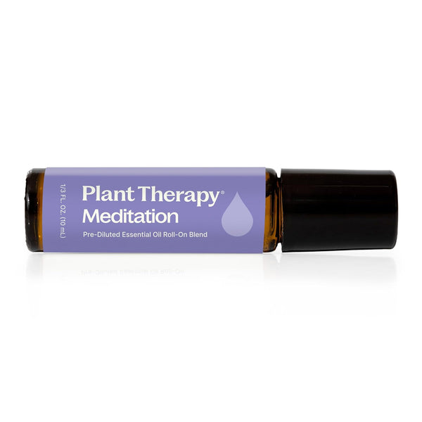 Plant Therapy Meditation Essential Oil Blend, 100% Pure, Pre-Diluted Roll-On, 10 mL (1/3 oz), Therapeutic Grade