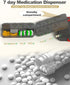 Pill Organizer Travel Medicine Case - Travel Pill Case with Etched Labels, Daily Travel Medicine Case Holder