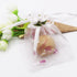 SumDirect Rose Organza Gift Bags, 50 Pcs 4x5 inch White Wedding Favor Bags with Drawstring for Party
