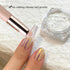 Silicone Brush for Ombre Nail Art, 2Pcs Reusable Gel Polish Gradient Design Applicator Brush for Nail Art Manicure