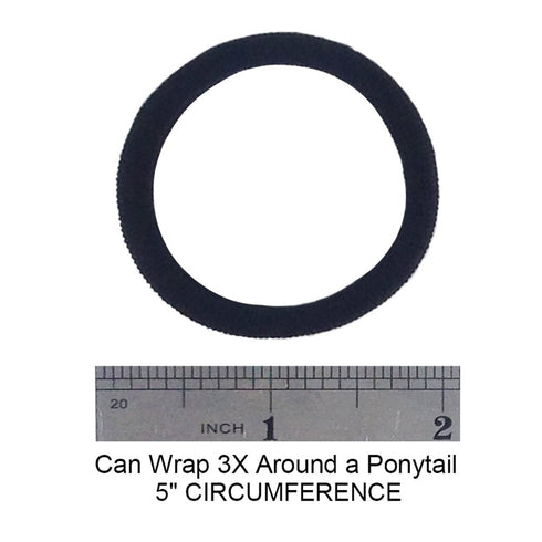 J-MEE Hair Bands 100PCS Seamless Cotton Ponytail Holders Scrunchies for Thick Hair (black)