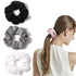 Silk Satin Scrunchies for Women, Big Scrunchy Ponytail Holder, No Crease Hair Bands, Soft Elastic Hair Ties for Vsco