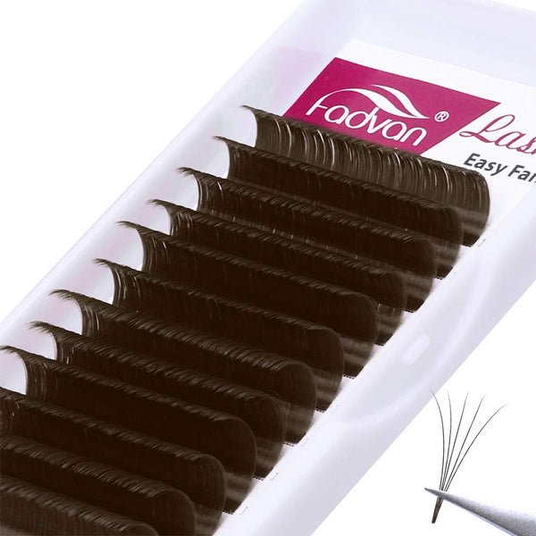 Volume Eyelash Extensions Brown 0.07mm D Curl Color Lashes Mixed Tray 15-20mm Rapid Blooming 3D 4D 5D 6D 8D 10D