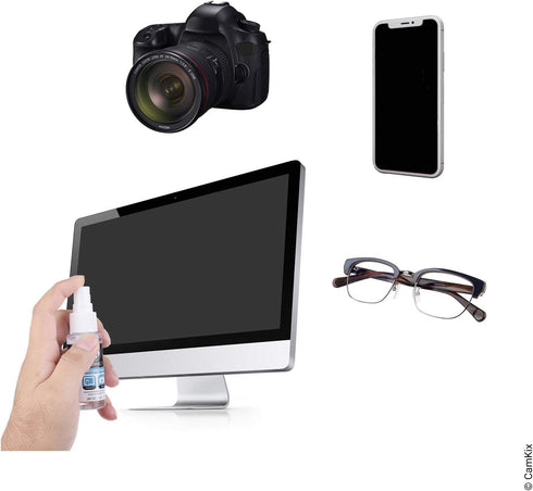 Eyeglasses/Sunglasses Cleaning Kit - Lens Cleaning Tool with Spray Bottle, Spare Pads & Microfiber Cloths for