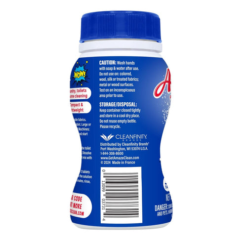 AMAZE Ultra Concentrated Bleach Tablets - 32 Tablets for Laundry, Toilet, and Multipurpose Home Cleaning