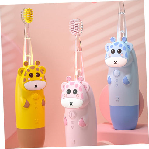 Set 4pcs 3-10 Beavorty Electric Toothbrush for Boys and Girls Sonic Vibrating Toothbrush Colorful Deer Design