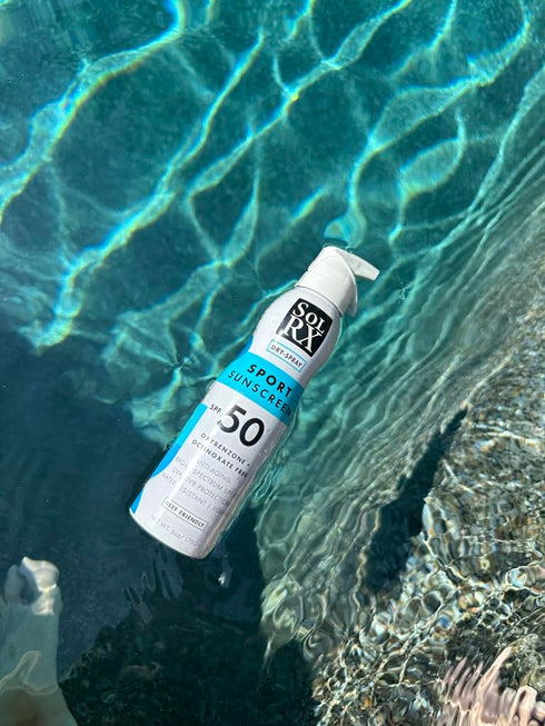 SolRX SPORT SPRAY SPF 50 Sunscreen, Reef Friendly, Broad Spectrum for Face and Body, Oxybenzone Free