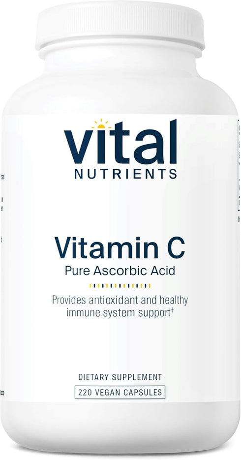 Vital Nutrients Vitamin C 1000mg - 220 Capsules, Vegan Antioxidant Supplement for Immune Support