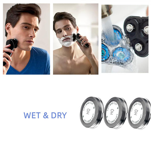 HQ56 Replacement Shaver Heads for Philips Norelco HQ3 HQ4 HQ55 HQ56 HQ6, 3Pcs Compatible with Electric Shavers