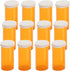 Empty Plastic Pill Bottles with Easy Open Snap Caps, Clear Containers for Prescription Medication (8 Dram, 12pcs)