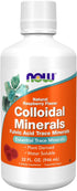 NOW Colloidal Minerals Liquid, Plant Derived Essential Trace Minerals, Raspberry, 32-Ounce