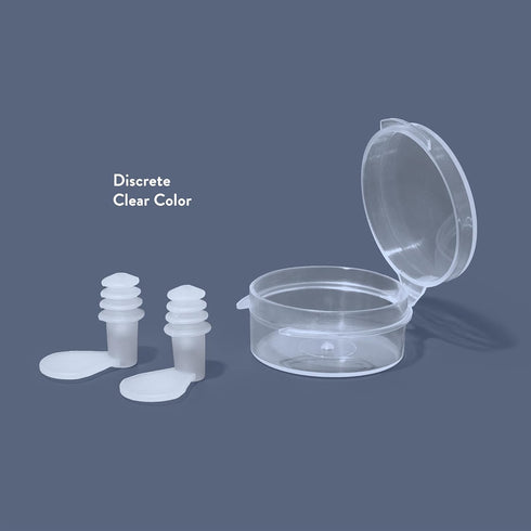 EarPlanes+ Invisible Airplane Travel Ear Protection, Clear Low-Profile Design (Small, 3 Count)