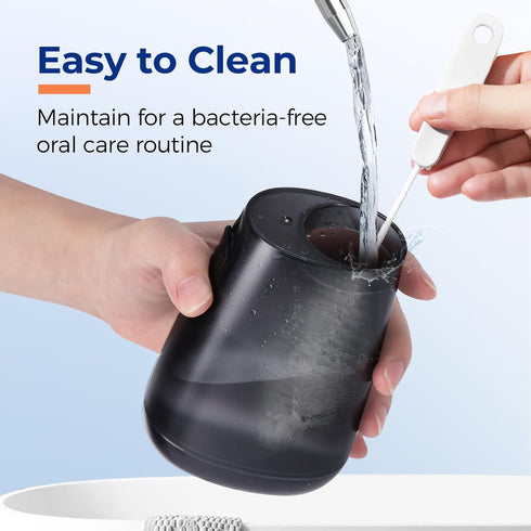 Bitvae C6 Water Flossers for Teeth, Cordless Dental Flosser with 6 Jet Tips, 3 Modes, IPX7 Waterproof, Black