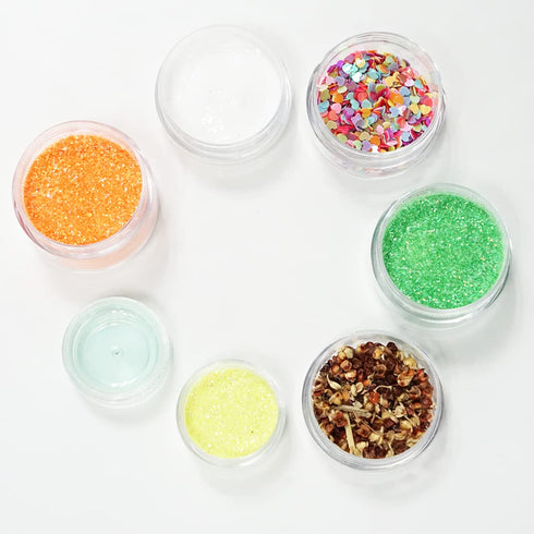 ZEJIA 10pcs Small Travel Containers - Pink Sample Containers with Screw Lids, 5 Sizes, 12pcs Labels, 2pcs Mini