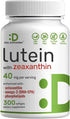 DEAL SUPPLEMENT Lutein and Zeaxanthin 40mg Per Serving - 300 Softgels, Essential Eye Vitamins & Vision Health Support