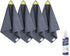loukin 4 Pack Magnetic Whiteboard Cleaning Cloth, Reusable & Washable Dry Erase Cleaning Cloth for Classroom, Gray