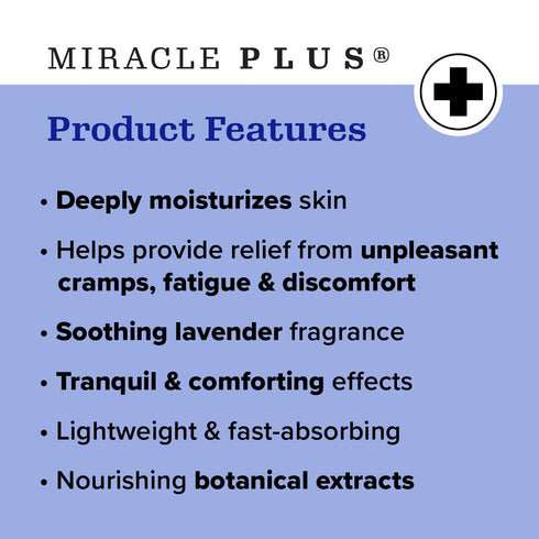 Miracle Plus Magnesium Cream for Leg Relief, Calming Lotion Herbal Moisturizer Topical Body Butter, 8 Oz