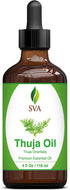 SVA Thuja Essential Oil – 4 Fl Oz, 100% Natural for Diffuser, Hair Care, Skin Care, Aromatherapy, with Dropper