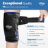 Hilph XL Ice Pack Wrap for Knee, Reusable Gel Large Ice Pack for Pain Relief, Hot Cold Therapy (Black)
