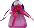 50pcs Sheer Organza Favor Bags for Wedding, 3.8x4.8'' Gift Bags with Drawstring, Hot Pink