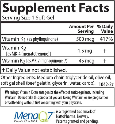 Carlson Labs K Complete Softgels, 90 Count