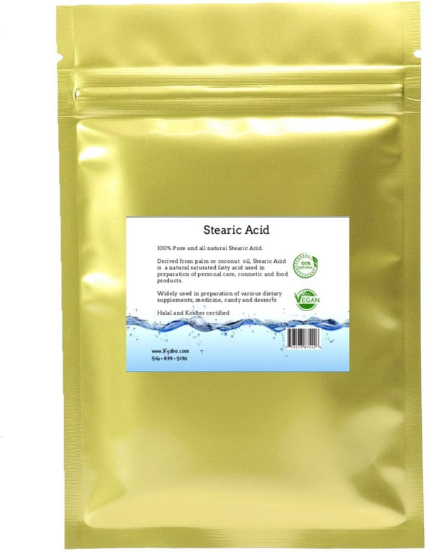 Stearic Acid (Triple Pressed) - Food and Cosmetic Grade, All Natural, Halal, 1/2lb