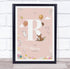 The Card Zoo Baby Birth Details Nursery Christening Woodland Animals Pink Initial R Print