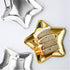 Rgontar 20 Pcs Gold Star Paper Plates, 7 Inch Disposable Pentagram Plates for Party Supplies