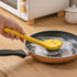 2 PCS Yellow Duck + Yellow Chicken Dish Brush Handle, Built-in Scraper for Pans, Pots, Kitchen Cleaning