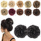 MORICA 2PCS Messy Bun Hair Piece, Fake Messy Bun Scrunchies for Thin Hair, Curly Wavy Synthetic Chignon
