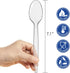 POSATE 7.1" Heavy Duty Plastic Spoons, Clear Disposable Teaspoons, 100 Count