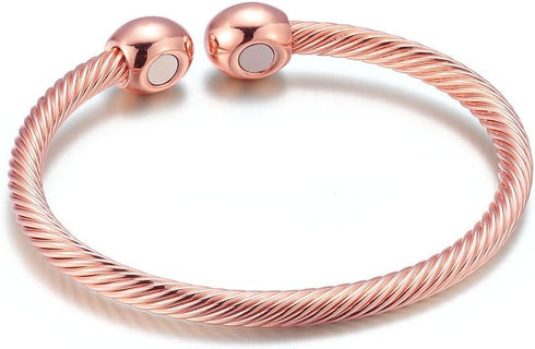 NewZenro Elegant Magnetic Bracelet Copper Magnets Bangle for Women and Men, Gifts for Father's Day