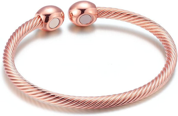 NewZenro Elegant Magnetic Bracelet Copper Magnets Bangle for Women and Men, Gifts for Father's Day