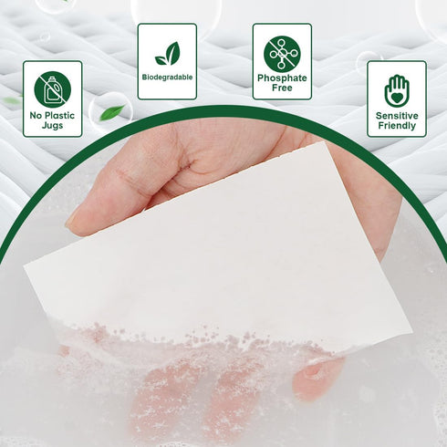 AIDEA Laundry Detergent Sheets, 160 Loads, Eco-Friendly, Fresh Scent, No Plastic Jug, Laundry Soap Sheets
