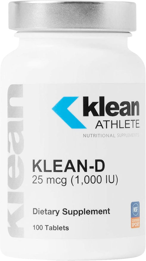 Klean ATHLETE Klean-D 25 mcg (1,000 IU) | 100 Tablets NSF Certified for Sport, Targeted Support for Vitamin D