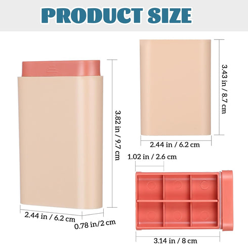 Portable Small Pill Organizer - Travel-Friendly Medicine Case in Durable ABS