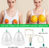 LNQ LUNIQI Set Vacuum Cupping for Breast Massage - Silicone Cups with Hand Pump for Body Contouring, Muscle Relaxation