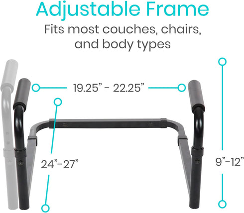 Vive Stand Assist - Mobility Standing Aid Rail for Couch, Chair - Assistance Handle for Patients, Elderly, Seniors
