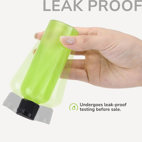 LISAPACK 3.4 oz Travel Bottles for Toiletries, TSA Approved Plastic Containers for Shampoo Conditioner, Leak Proof Mini