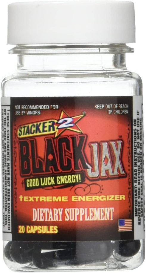 Black Jax Good Luck Energy Extreme Energizer Dietary Supplement, 20ct Capsules/Bottle