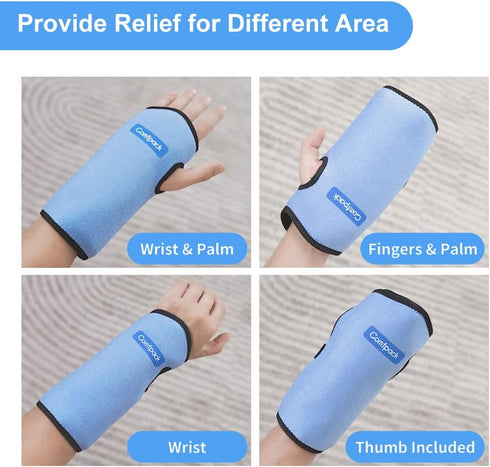 Wrist Ice Pack Wrap - Reusable Hot Cold Therapy for Carpal Tunnel, Arthritis Pain Relief, Swelling, Surgery