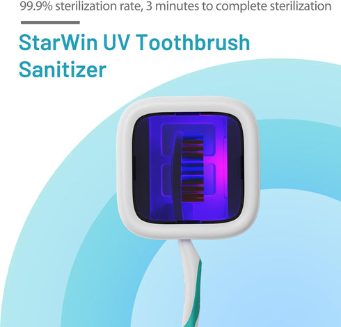 StarWin Toothbrush Cleaner Case, Portable Brush Cover, Holder, and Travel Case for Toothbrushes, White