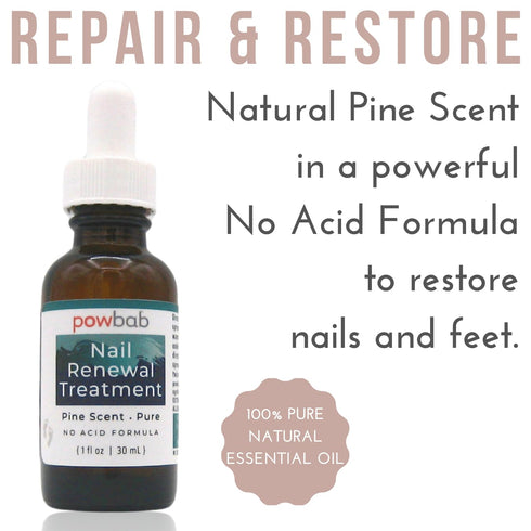 Nail Renewal Treatment for Toenail. Pine Needle Scent, No Acid Formula. 100% Natural Solution Toenail Treatment Extra Strength for Foot and Nail. Natural Toe Nail Treatment - 1 oz