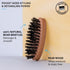 ZEUS Pocket Beard & Mustache Brush for Men, Travel Size Grooming Tool, Firm Boar Hair Bristles