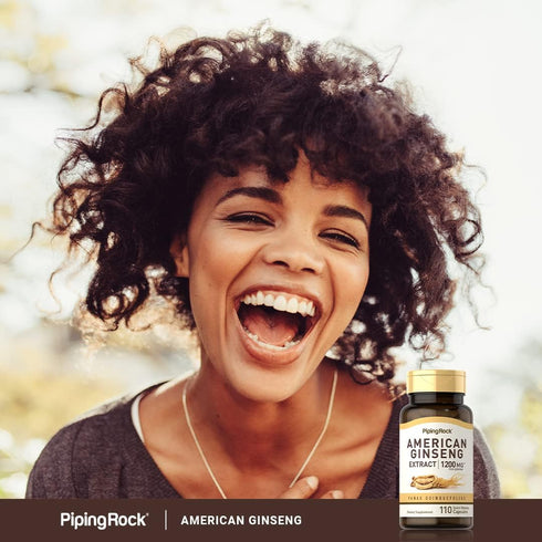 Piping Rock American Ginseng | 1200 mg | 110 Capsules | Non-GMO, Gluten Free Supplement