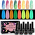 MIZHSE Mood Temperature Color Changing Nail Polish Set, Glow in the Dark Gel Polish, 8 Colors for Nail Art DIY