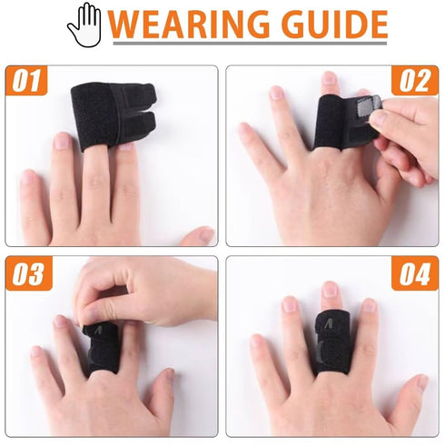 2PCS Finger Splints, Adjustable Compression Finger Support Wraps for Sport Basketball, Tennis, Volleyball